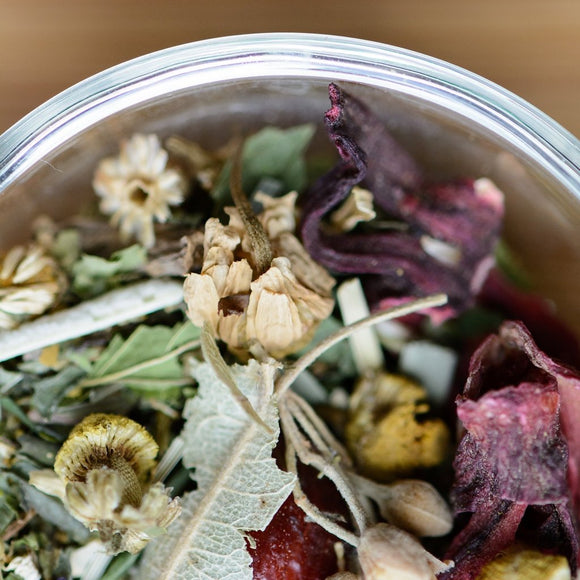 A collection of blends that have specific health and wellness goals. Whether it's helping get rid of a nasty cold, a headache, cleansing the system, or helping you reach a good night's sleep.