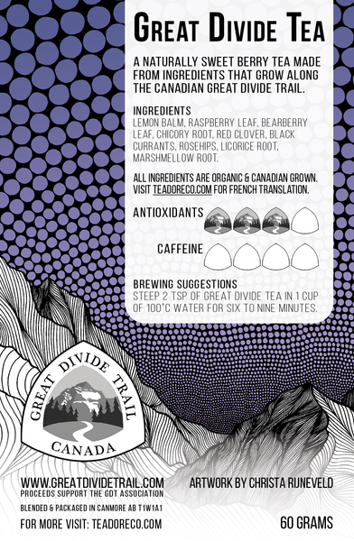 Great Divide Tea bag label - Great Divide Trail Association
