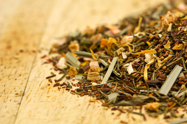 Regal Rooibos: Canadian herbal loose leaf tea made with South African indulgences, rooibos, honeybush and sweetened with stevia