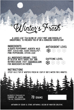 Winter's Fresh bag label